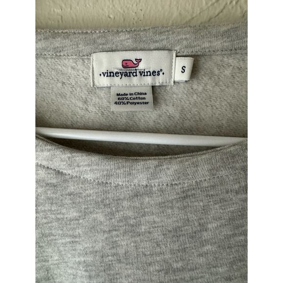 Vineyard Vines Plaid Ruffle Hem Sweatshirt in Gray, Size S - Picture 2 of 7